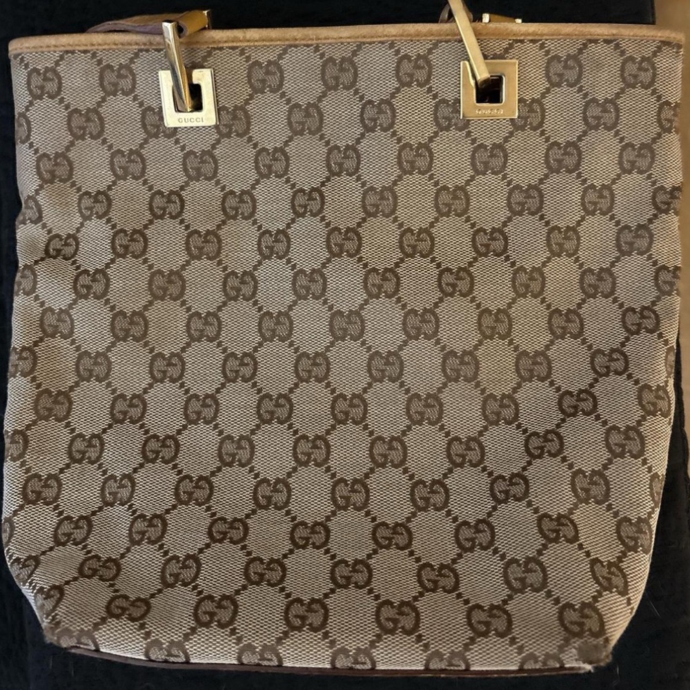 Gucci Beige and Brown GG Canvas Tote